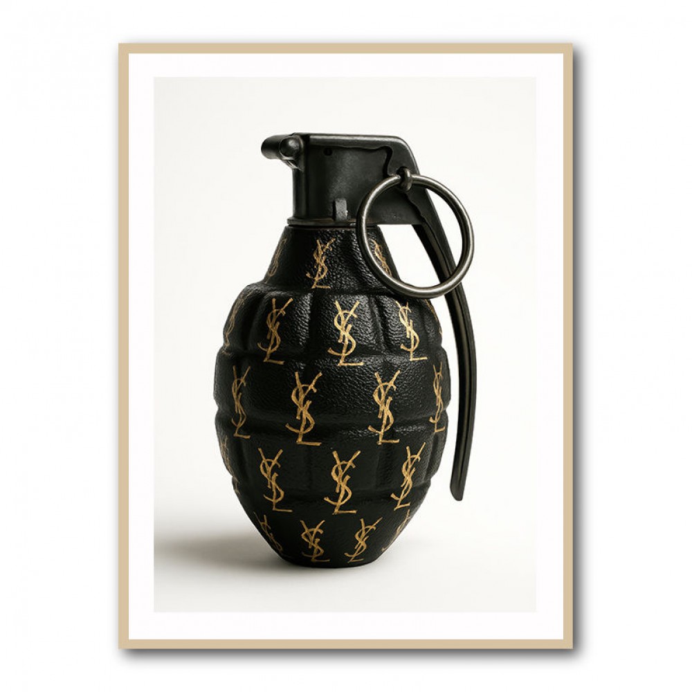 Saint Laurent Fashion Inspired Grenade Wall Art  